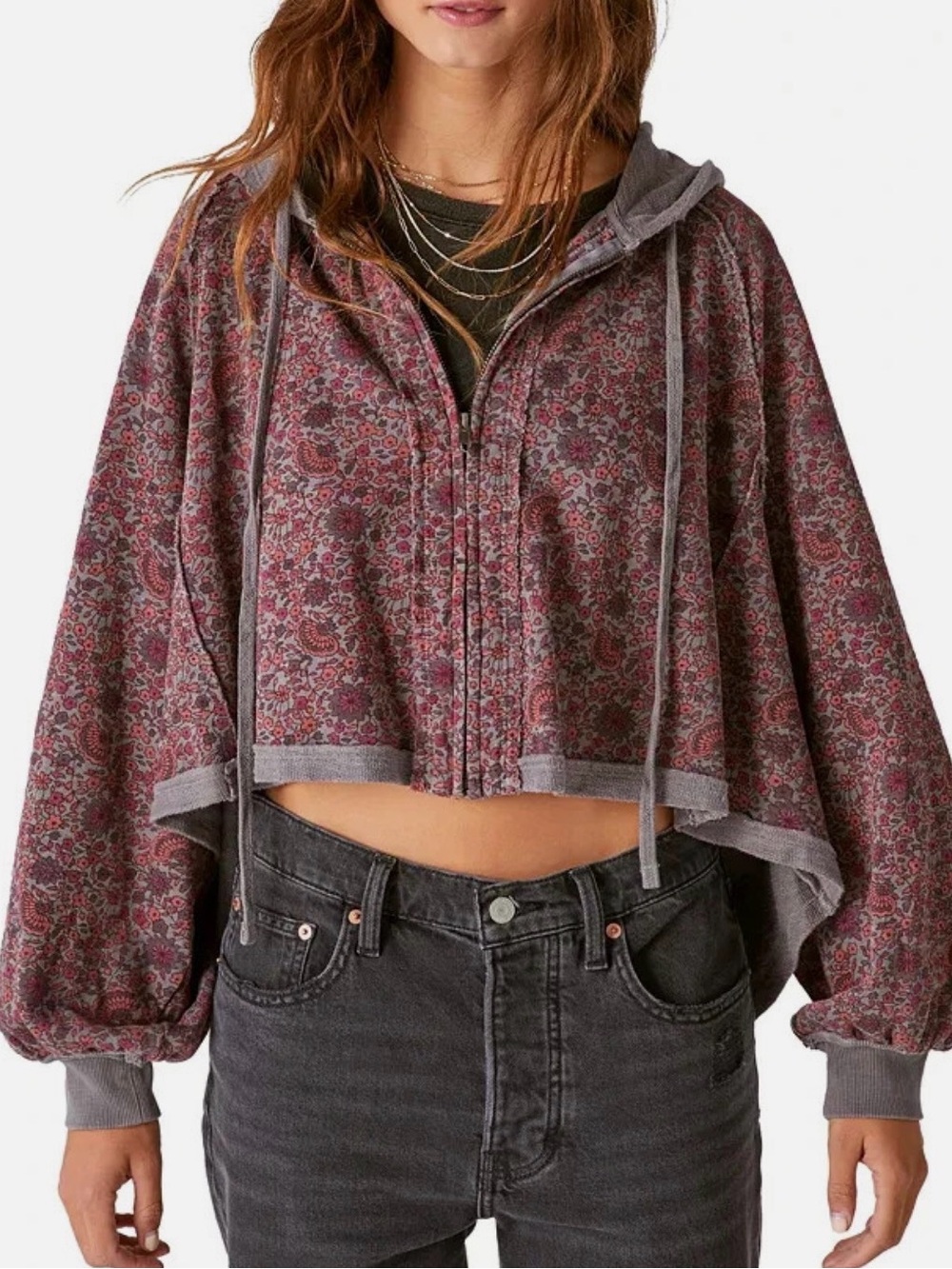 Lucky Brand Women’s Floral Hoodie